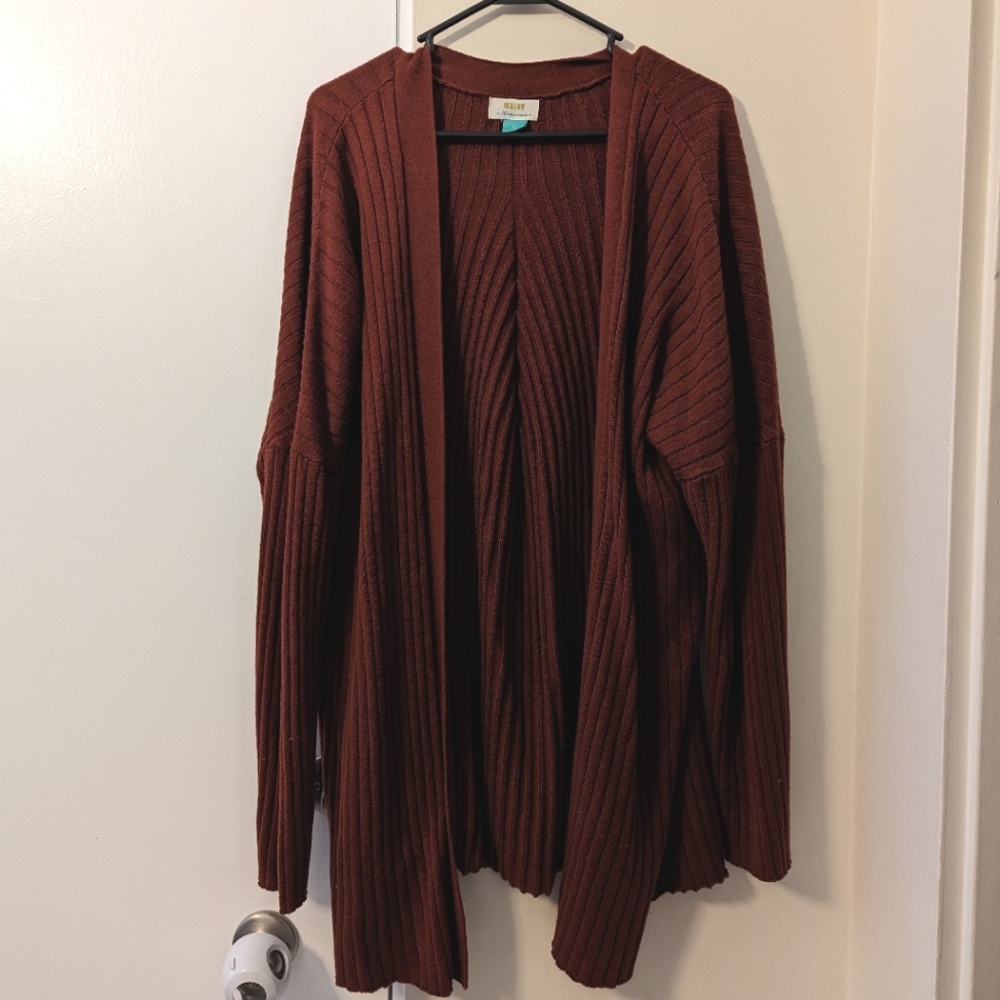 Anthropologie Maroon Cardigan
